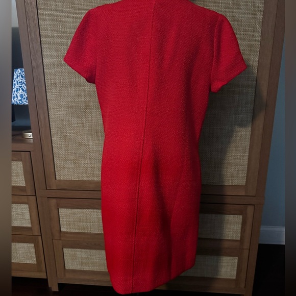 J. Crew Women’s Vibrant Red Midi Dress with Jeweled Buttons. Size 10. NWT. - Picture 2 of 7